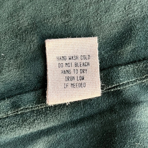 Anthropologie Moon River Green Faux-Suede Long Vest Pockets Ruffle Collar Size S - Picture 5 of 7